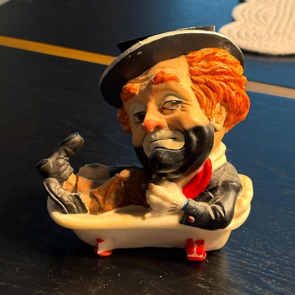 Vintage 1980s Red Skelton Freddie in the Bathtub Figurine Numbered Ltd Edition - Picture 3 of 7